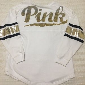 PINK sequin over sized sweater